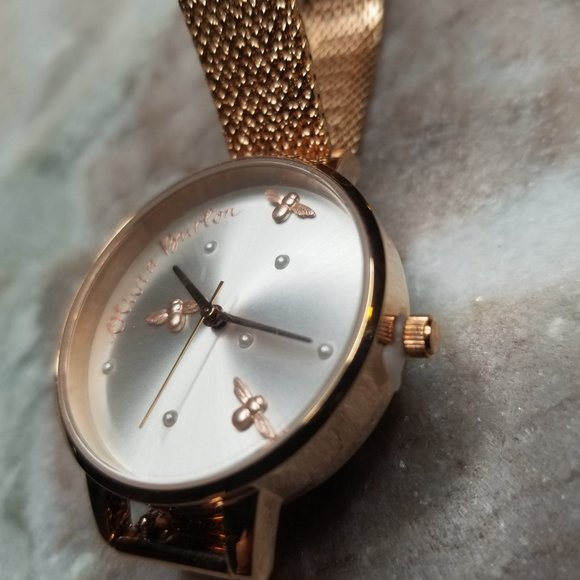 Olivia Burton Women\'s Pearly Queen Rose Gold Watch